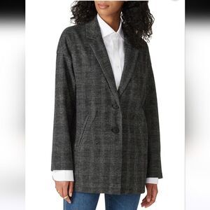 ✨️Madewell Gray Glen Plaid Tweed Jacket✨️ Size Medium Preppy Corpcore